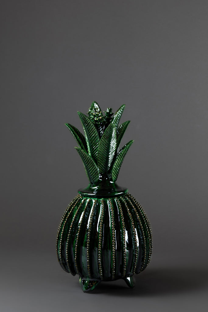 Green Enameled Piña Medium