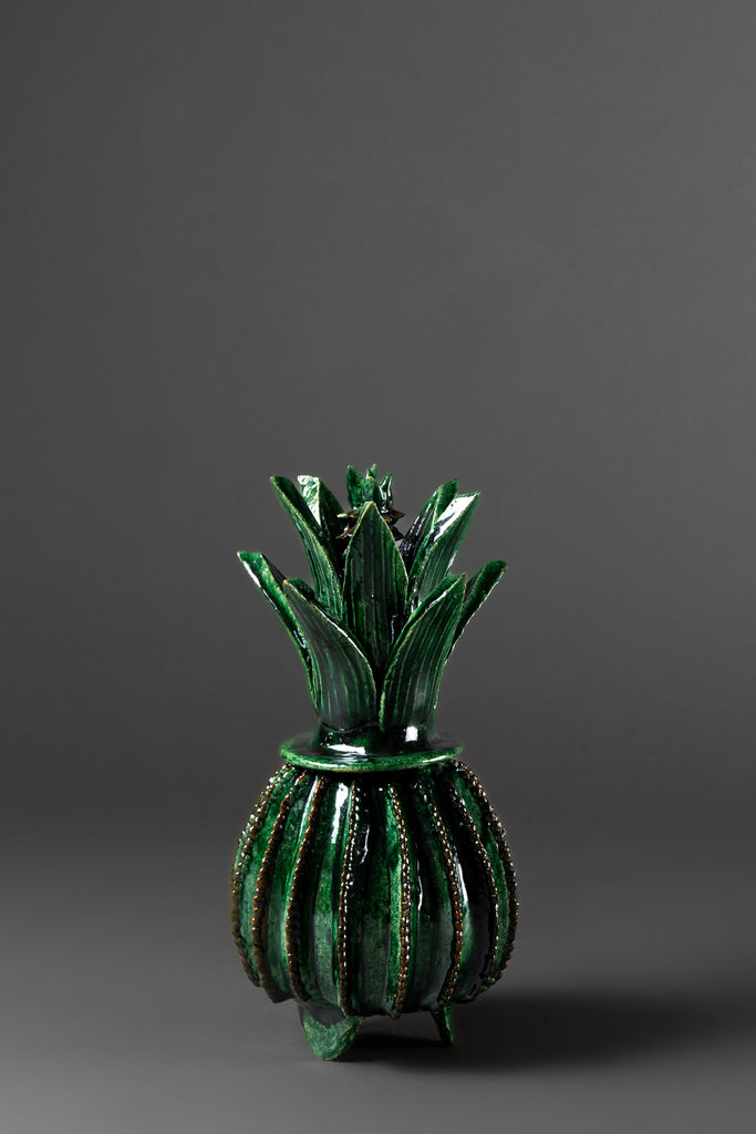 Green Enameled Piña Small