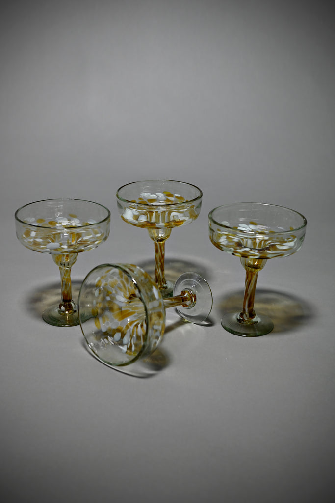 Amber Margarita Glasses (Set of 4)